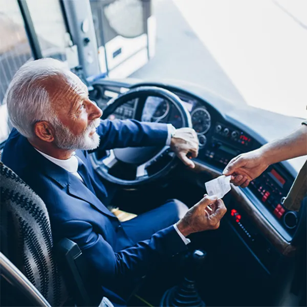 Conducteur bus et passager